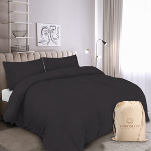 GREY DUVET COVER 100% EGYPTIAN COTTON QUILT COVERS BEDDING SETS DOUBLE KING  SIZE